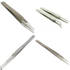 'Bead Tool Set: Soft Tip Tweezer  2 Tweezers for Jewelry Beading  Repair'