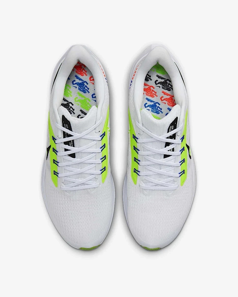 Nike Air Zoom Pegasus 39 PRM White Volt Racer Blue Running DX1627