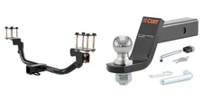 CURT Trailer Hitch Tow Kit w/ 2in Receiver, Ball Mount, Lock, Pin & Clip #13155