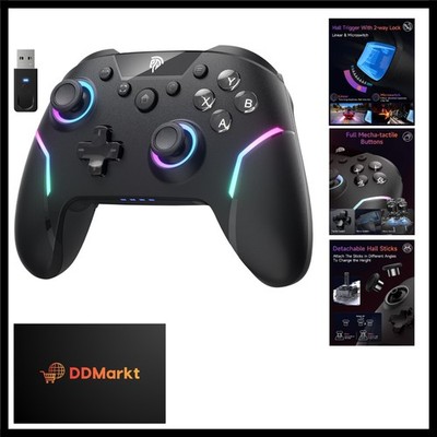 X20 Wireless Controller PC mit RGB, Bluetooth Controller mit 2 in 1 Trigger &...
