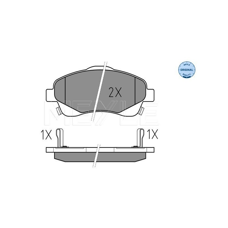 MEYLE 025 237 6819/W Brake Pads Set Front for Toyota Avensis Corolla