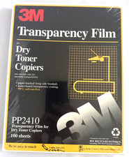 Vintage 3M Transparency Film for Dry Toner Copiers 100 sheets (PP2410) 1998 New