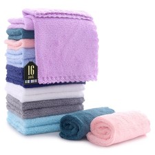 16 Pack Baby Washcloths - Luxury 10x10 Inch Pack of 16 , Multicolored