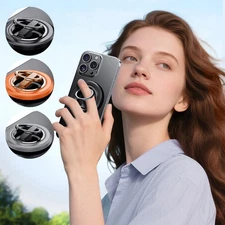 360° Rotating Magnetic Mag Safe Metal Ring Stand Fr iPhone Samsung Universal Fit