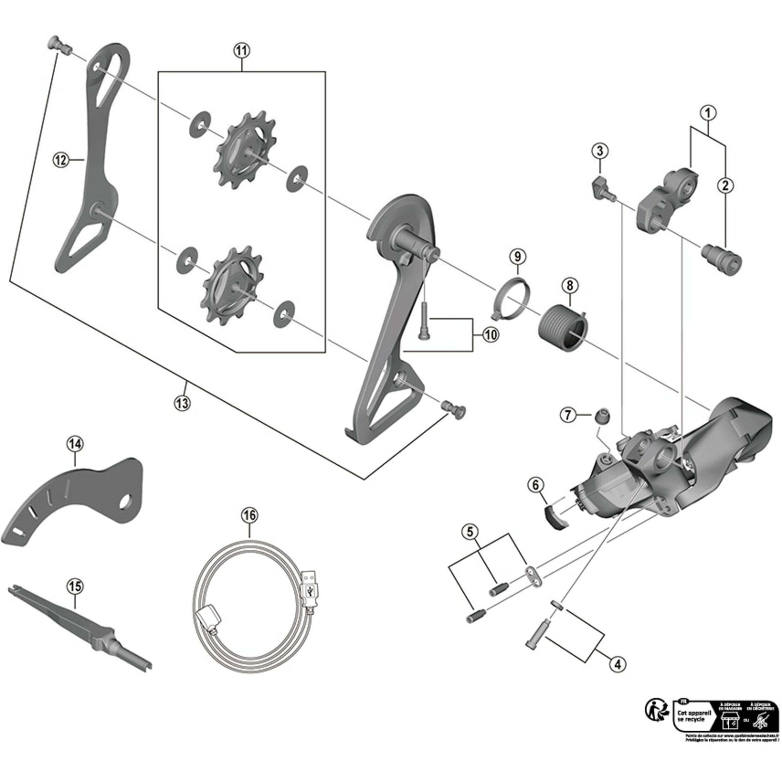 Shimano Spares RD-R9250 P-tension spring