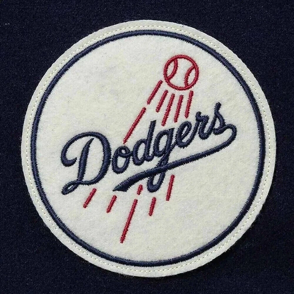 Men's LA Dodgers Blue Wool & White Sleeves Jacket Baseball Varsity Jacket - product detail image 3
