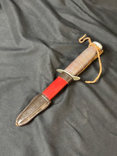 Vintage Carl Schlieper Solingen Dagger Knife Germany Fighting Knife w Sheath