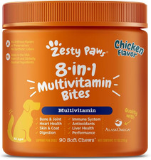 Zesty Paws Dog Multivitamin, Chewable Dog Vitamins and Supplements for Hip  Joi