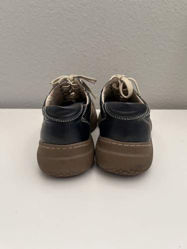 Steve Madden Stevies Leather Tennis Shoes Shooter Black Women’s Size 8 B - Picture 11 of 13