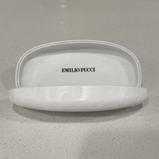 EUC Emilio Pucci White Hardsided Clamshell Sunglasses Case Only