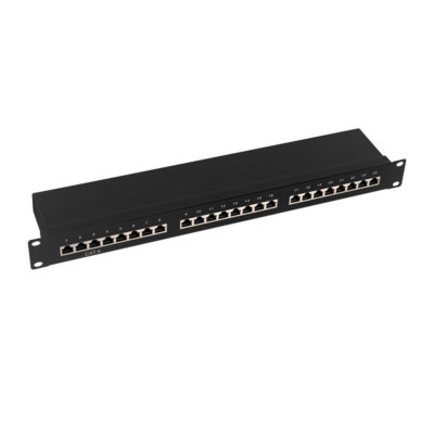 LogiLink NP0055 24 Ports 1HE Patchfeld Verteilerfeld 19'' Cat.6 STP EcoLine