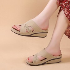 Womens Orthopedic Sandals Summer Slippers Mules Comfy Open Toe Flat Shoes US