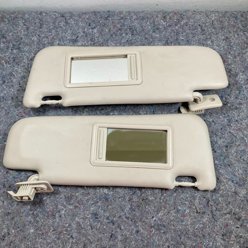 2012-2019 Fiat 500 Sun Visor Driver Passenger Front Right Left Leather Beige - Picture 16 of 24