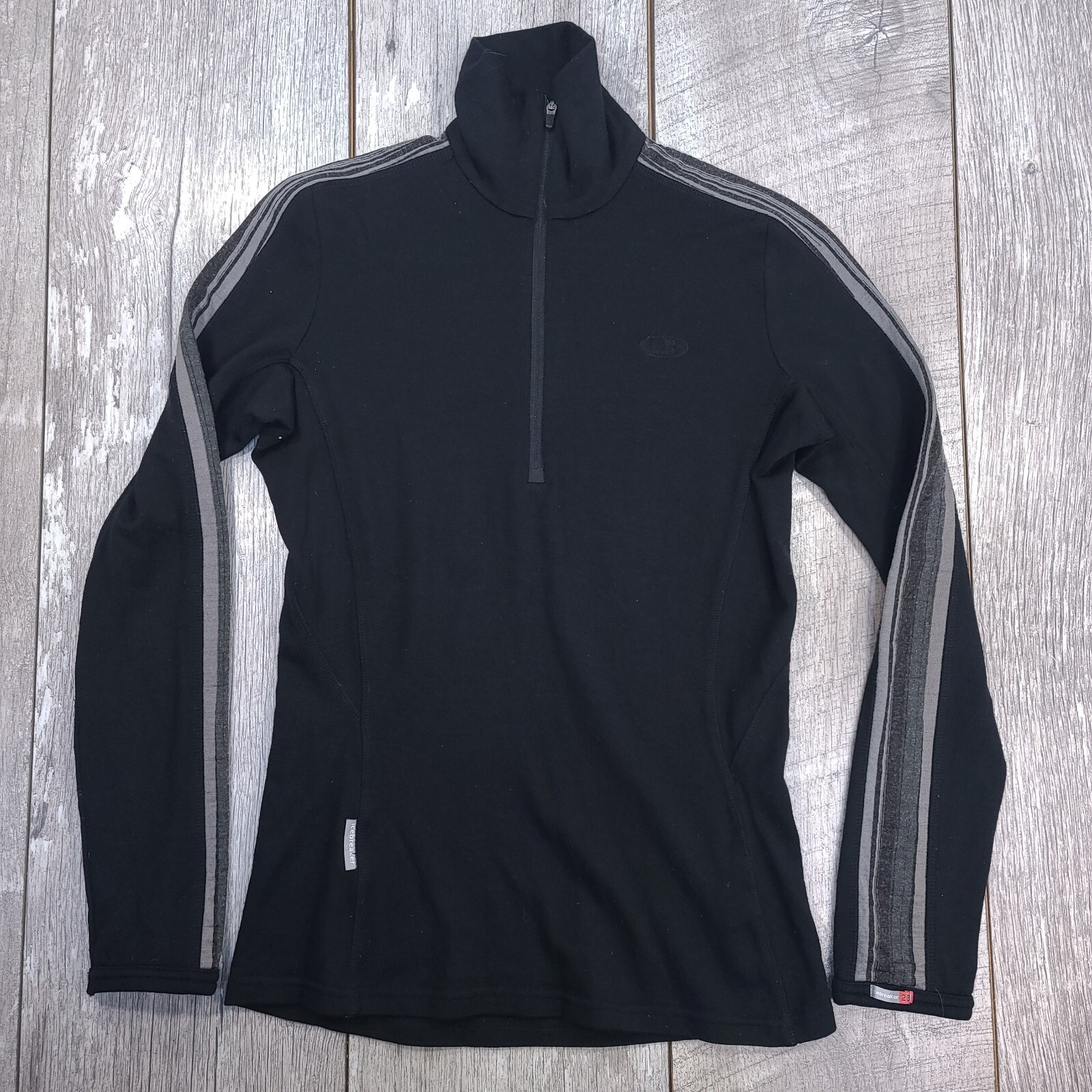 Icebreaker Merino Womens Bodyfit 250 Pullover Size XS Quarter Zip Wool Hiking