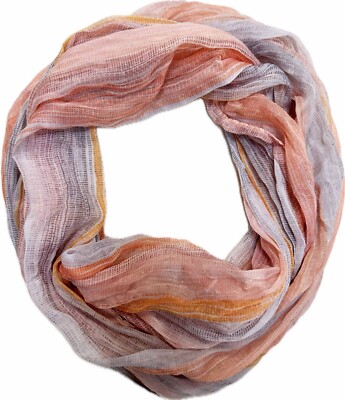 Farbverlauf Seide Sommer Loop Dots Silk Regenbogen Rundschal Zick Zack Streifen