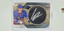 2018-19 Trilogy Hockey LIAS ANDERSSON Signature Pucks New York Rangers