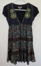 Free People Tunic Dress Mini Boho Cottagecore Prairie Floral Size 2