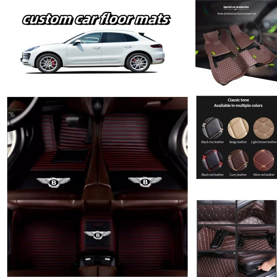 Fit For Bentley Continental GT Car Floor Mats Luxury Custom All Weather Carpets Foto 4 de 4