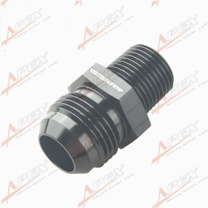 -12AN AN12 12AN To 1/2'' NPT Straight Adapter Pipe Fuel Oil Fitting Black - Image 3 of 4