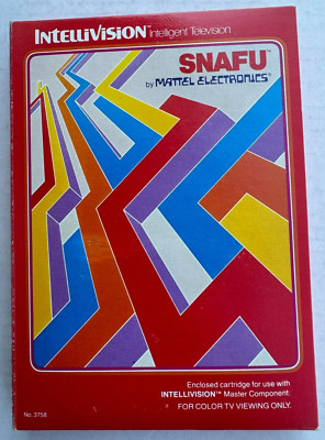 Intellivision Mattel Electronics Snafu Game Cartridge, Instructions, & Overlays