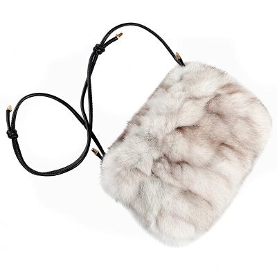 Women's Genuine Fox Fur Tote Purse Bag Shoulder Small Handbag Fashion