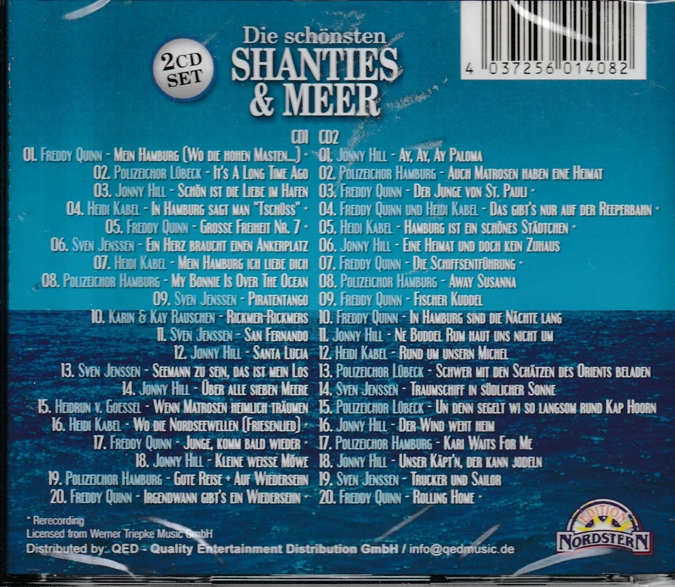 Die schönsten Shanties & Meer / Tolle Seemannslieder (NEU/OVP, 2 CDs) - Bild 2 von 2