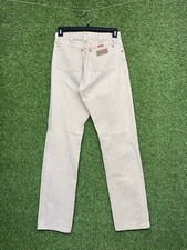Wrangler Jeans Womens 11 11x34 Beige Denim Slim Cowboy Cut Tapered Leg 14MWZWH