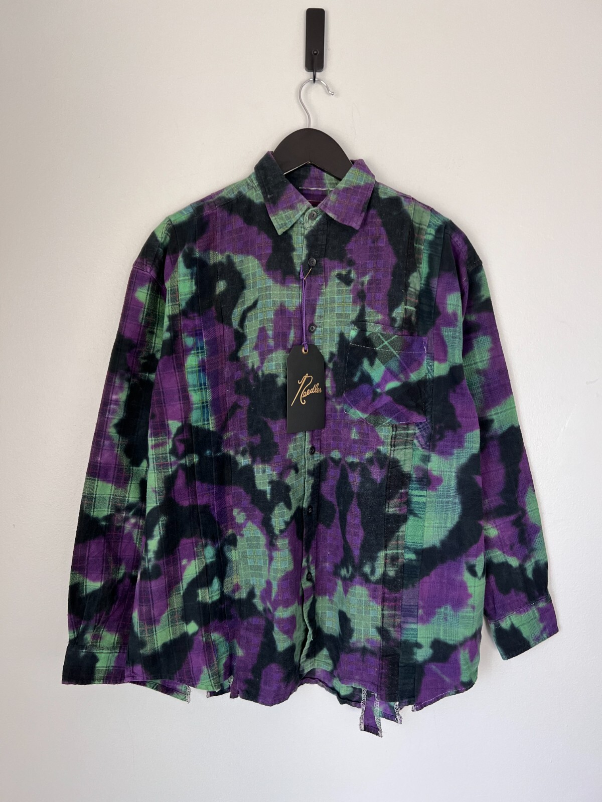 Needles Rebuild 7 Cuts Flannel - Size XL - Tie Dye - NEW - Made in Japan