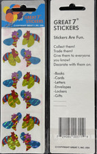 12 packages of Prismatic Bee Stickers, "Great 7" Sticker Designs. PPZ3001