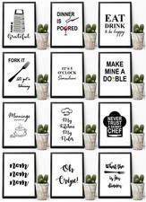 Funny Kitchen Prints Wall Art Picture Minimalistic Quote Print Poster Decor