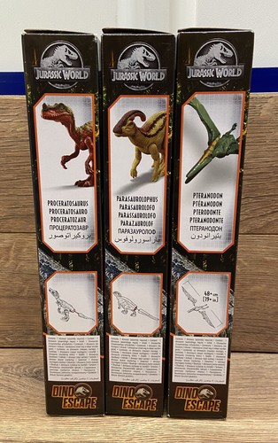 3x Jurassic World Dino Escape 12" Figures PTERANODON PROCERATOSAURUS PARASAUR... - Picture 4 of 4