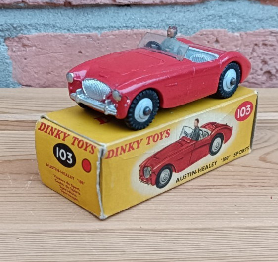 Corgi Toys Original - Austin Healey 100 Rouge Référence 300 - Époque Dinky - Occasion