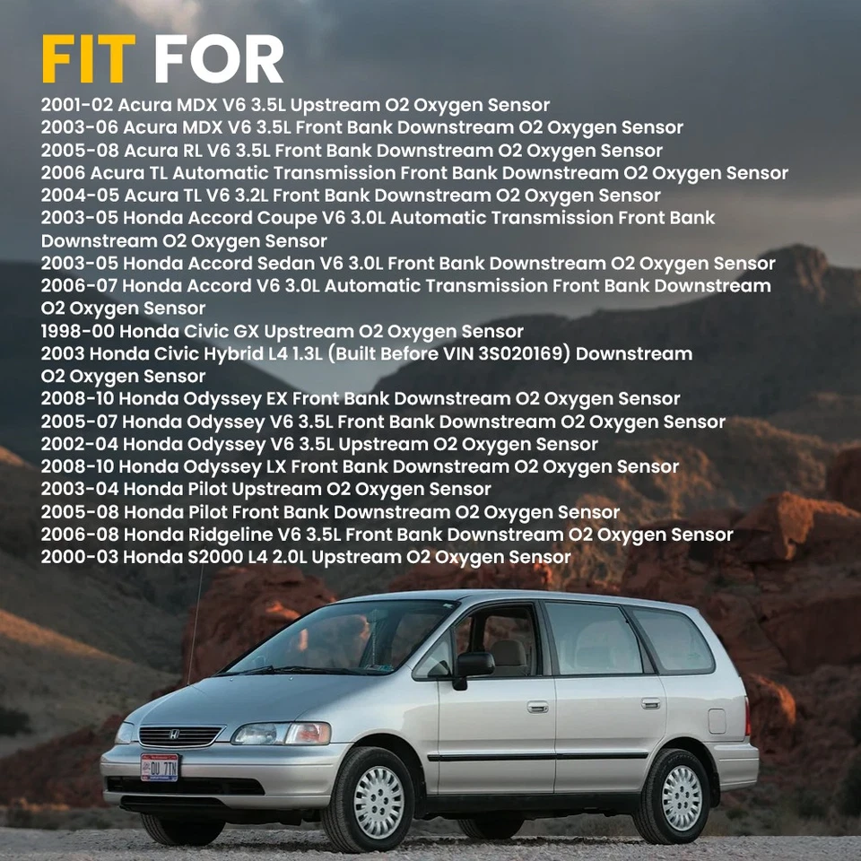 氧气传感器 O2 适用于本田雅阁 Odyssey Pilot Ridgeline Acura MDX 1998-10 1-5X — 第 4/4 张图片