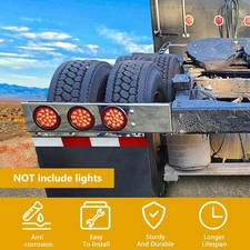 Grandroad auto Driver Side 30" Stainless Steel Straight Mud Flap Hanger