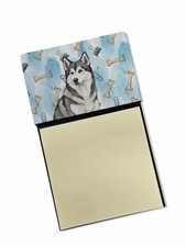 Caroline's Treasures Gray White Alaskan Malamute Watercolor Sticky Note Holder
