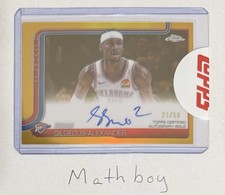 2025-26 Topps Chrome - Shai Gilgeous-Alexander #141 Gold Refractor Auto 21/50