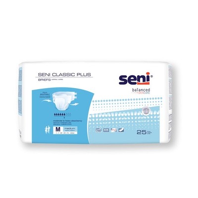 Seni Incontinence Brief Breathable S-ME25-BC2 Moderate to Heavy 100 Ct