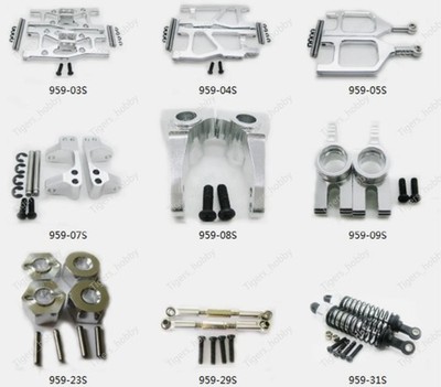 Aluminum Upgrade parts For 1:12 WLtoys L969 L979 L202 L212 L222 K959 L959 Silver