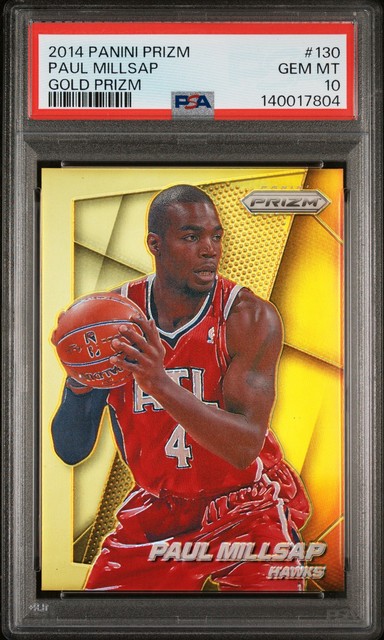 2014 PANINI PRIZM GOLD PRIZM #130 PAUL MILLSAP 3/10 PSA 10