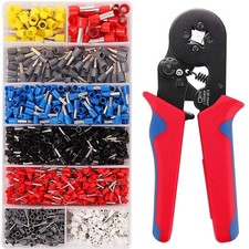 1250Pcs Ferrule Crimping Tool Kit AWG23-7 Professional Ratchet Crimping Tool Kit