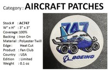 BOEING 747 - 3  Cloth Patch - AC747