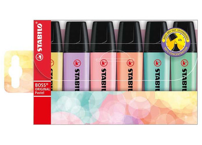 STABILO BOSS Textmarker, pastell, 6er-Etui