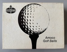 RARE Vintage AMOCO GOLF BALLS IN ORIGINAL BOX AND SLEEVES - 1 Dozen NEW-NOS