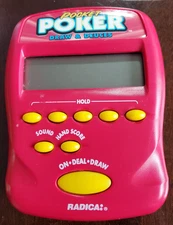 Vintage 1997 RADICA POCKET POKER DRAW & DEUCES HANDHELD GAME