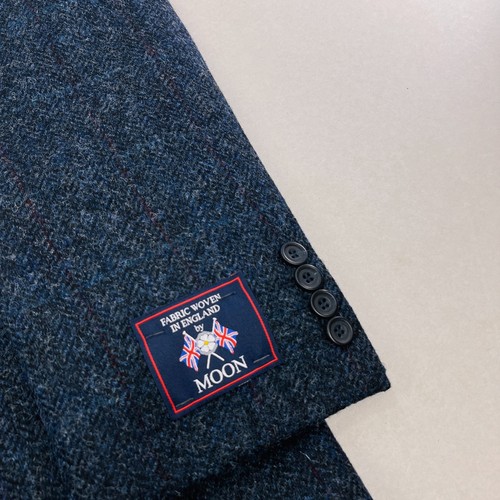 Chaqueta Blazer Marks And Spencer Abraham Moon Tweed Azul Lana Para Hombre Talla 48R Nueva con Etiquetas - Imagen 9 de 21