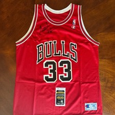Scottie Pippen Signed Autographed Champion Jersey JSA COA
