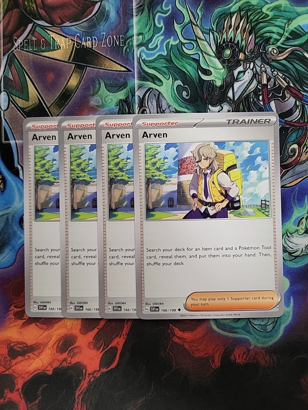 4x Arven 166/198  - Scarlet & Violet Base Pokemon TCG - Trainer Playset