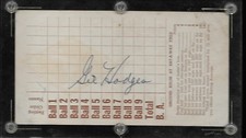 1952 Gil Hodges Autograph Bat-A-Way Scorecard Brooklyn Dodgers