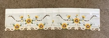 Valance Sunflower Embroidered 57”L x 14”W Collections Etc NIP