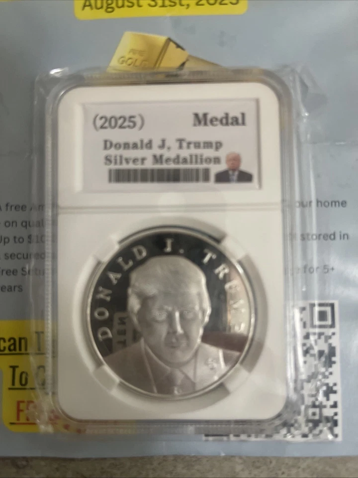 PRESIDENT TRUMP FIRST EDITION SILVER MEDALLION TRUMP COIN 2025 SILVER - Image 4 of 4